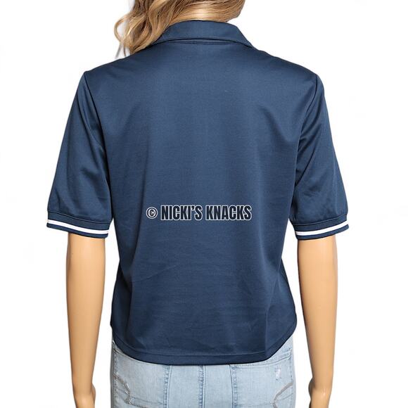 90 Degree by Reflex Navy Blue Athletic Polo UPF 50 Golf Tennis Top Size M - Picture 5 of 8